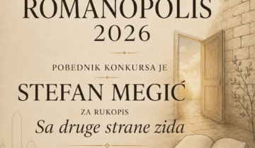 Pobednik konkursa ROMANOPOLIS 2026 je Stefan Megić